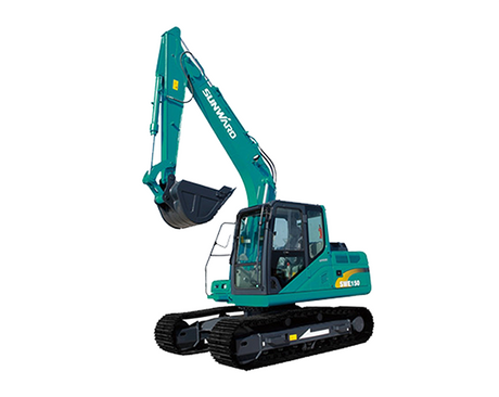 Excavadora mediana SWE150E con cucharón para rocas, minería, construcción