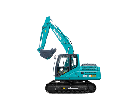 Excavadora mediana de construcción de excavación de arena con transmisión mecánica SWE135E-3H